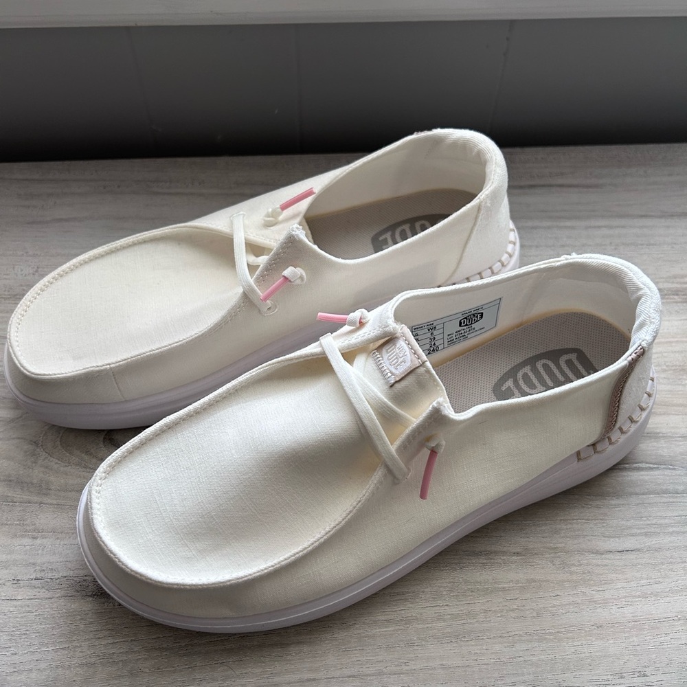 Hey Dude Spark White Casual Slip-Ons
